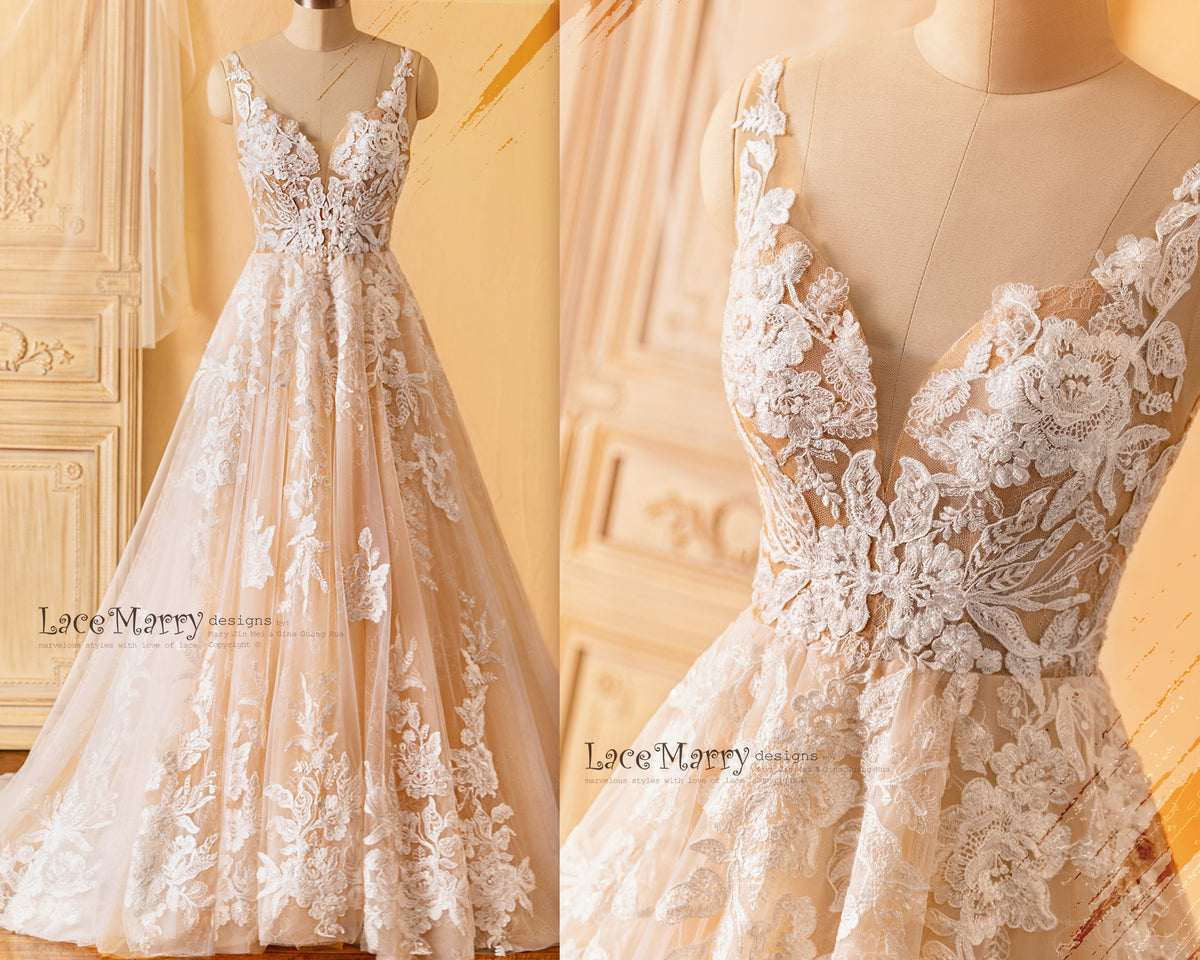 Custom Made Lace Wedding Dress
