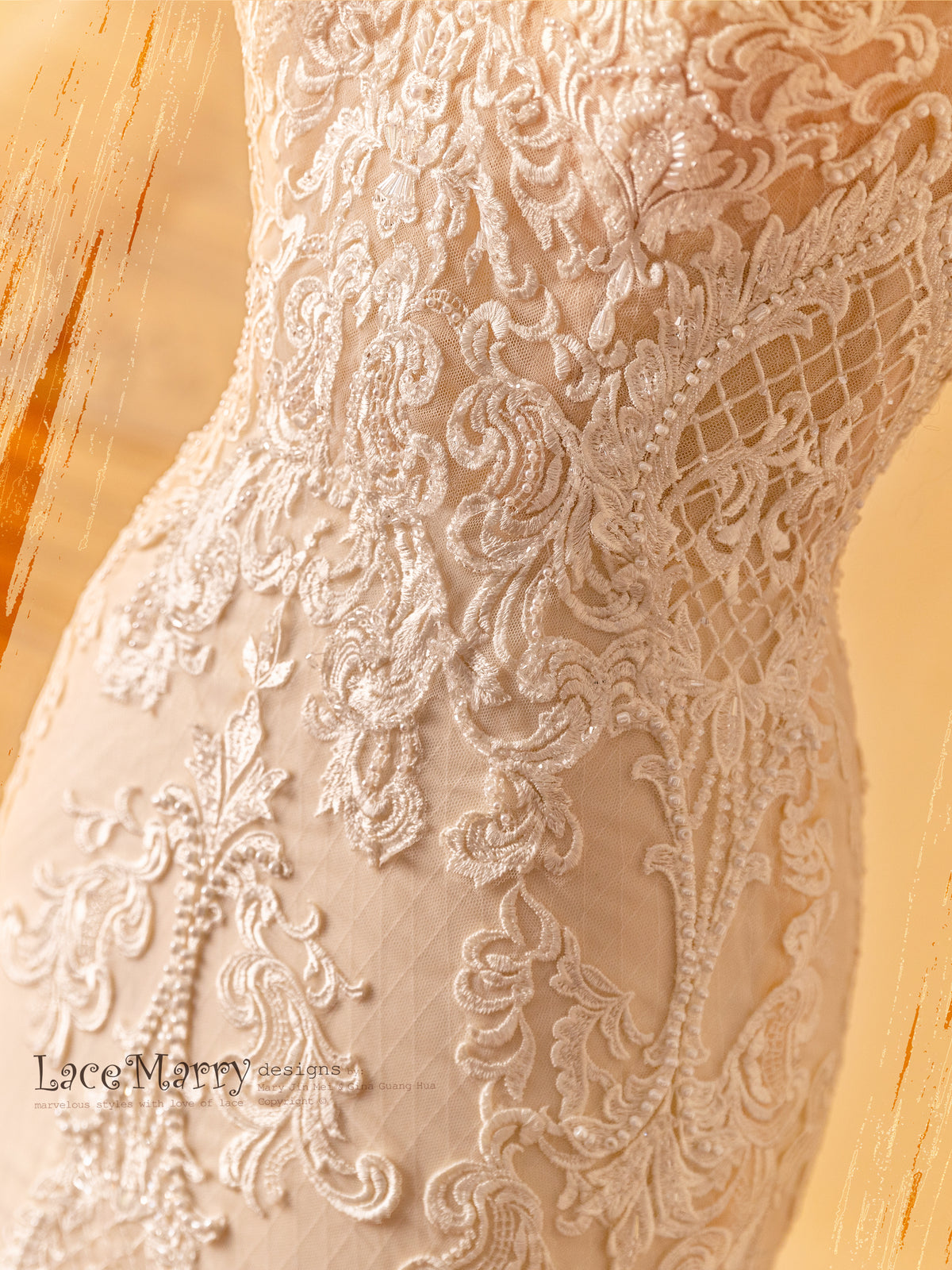 Amazing Detail Wedding Dress with Beading