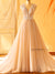 A Line Wedding Dress with Plunge Neck