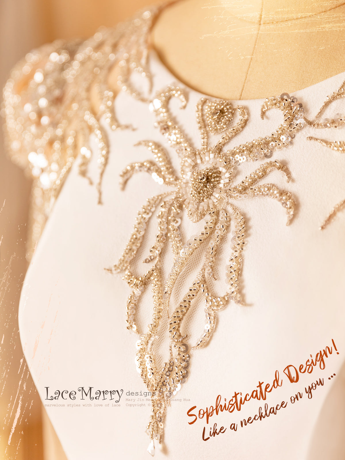 Necklace Like Design Wedding Dress