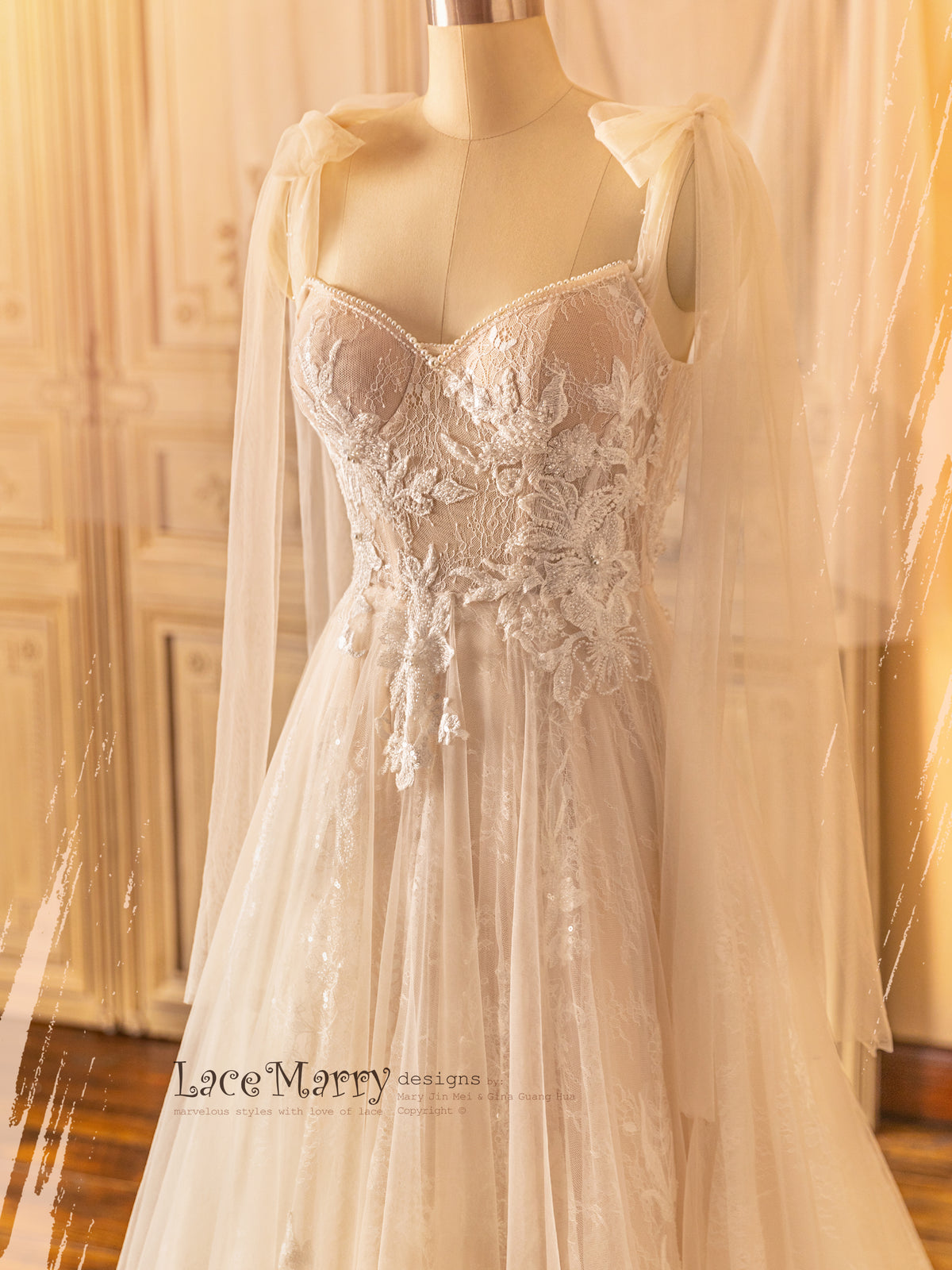 Gorgeous Handmade Wedding Dress with Amazing Detail
