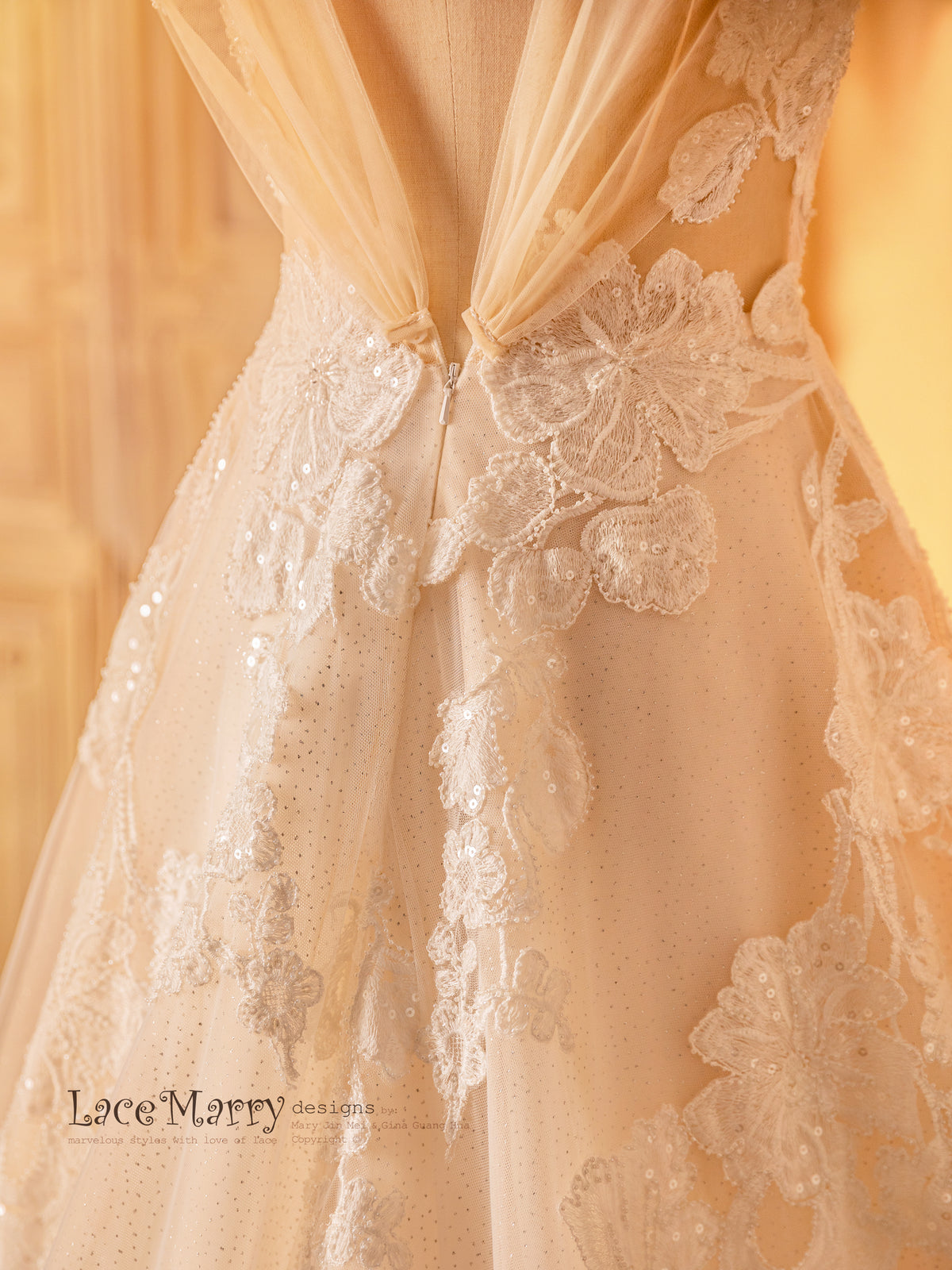 Bridal Wedding Dress with Sparkling Tulle