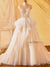 Romantic Wedding Dress with A Line Skirt