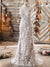Boho Wedding Dress with Gray Underlay by LaceMarry