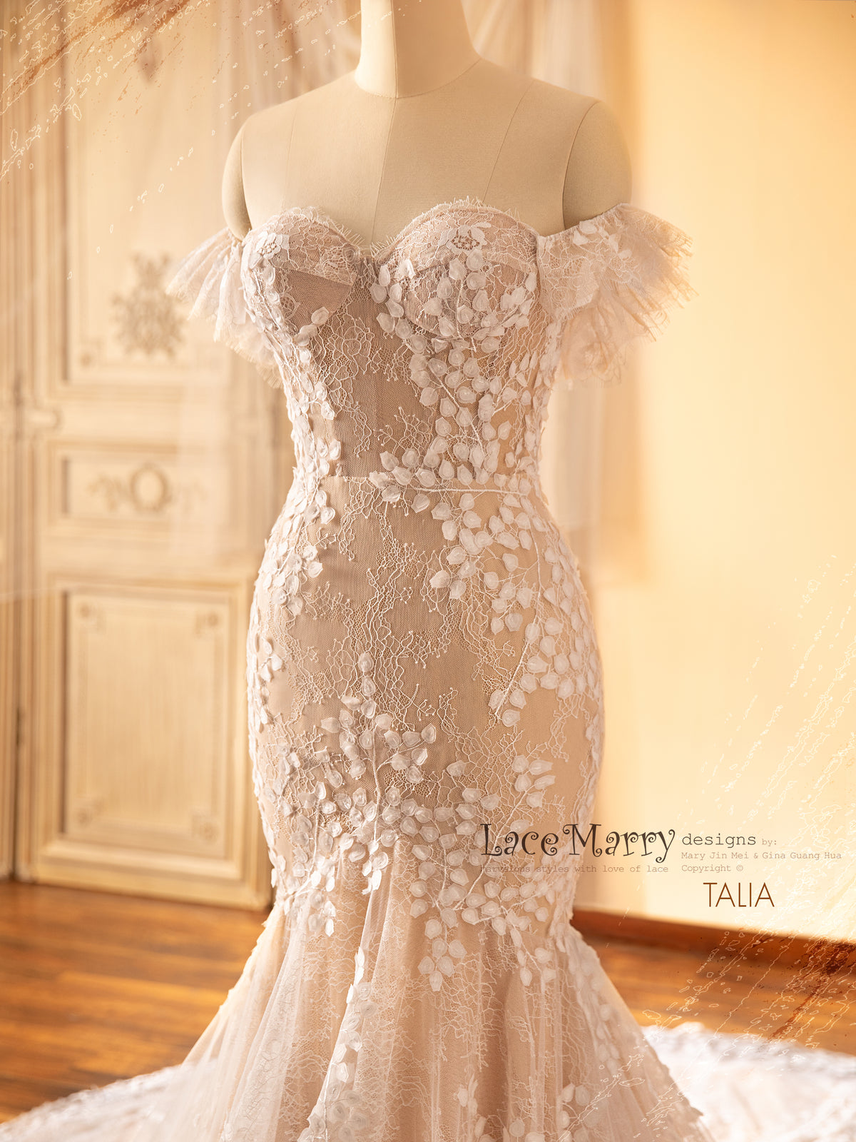 TALIA / Mermaid Wedding Dress with Strapless Bodice