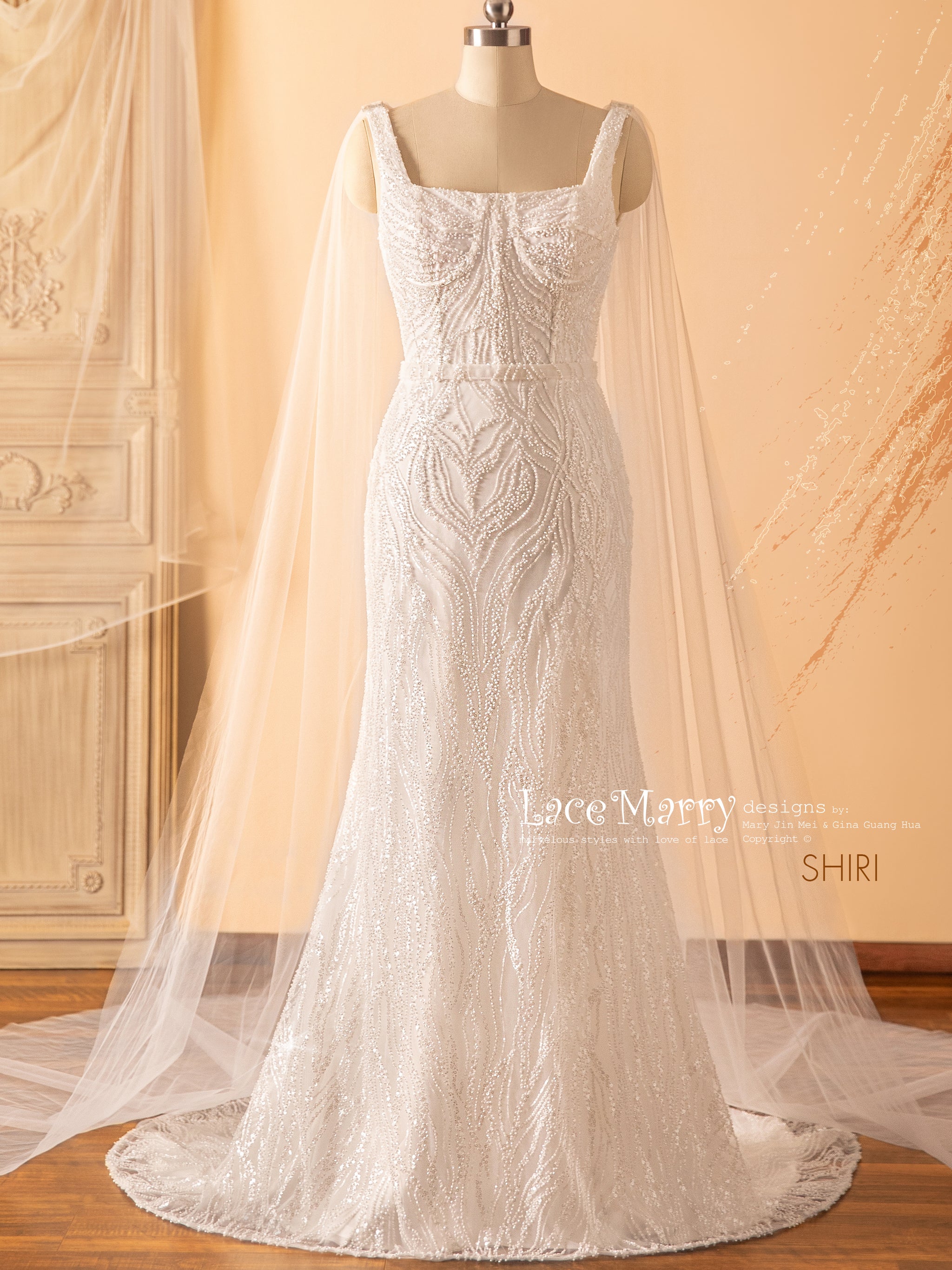 Fitted Wedding Dress with Amazing Beading and Strapless Neckline - LaceMarry Fitted Wedding Dress with Amazing Beading and Strapless Neckline - LaceMarry