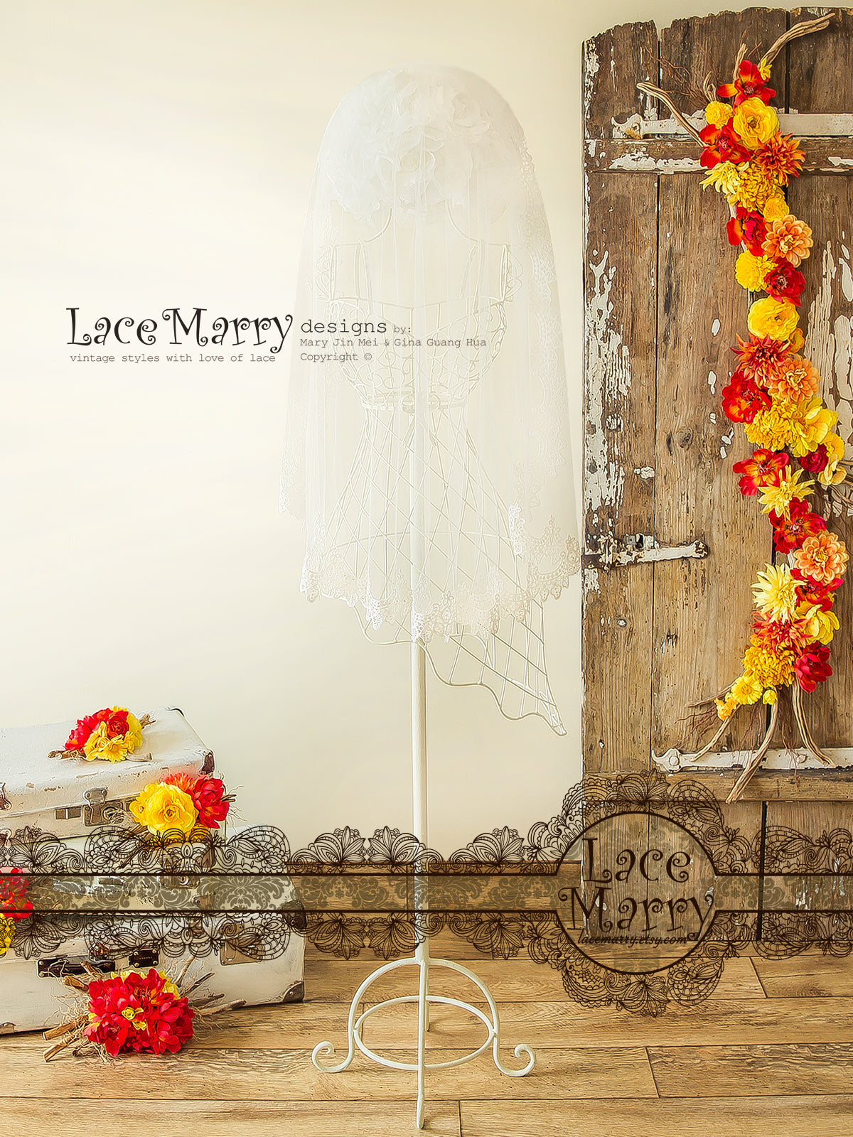 Dropover Style Bridal Veil