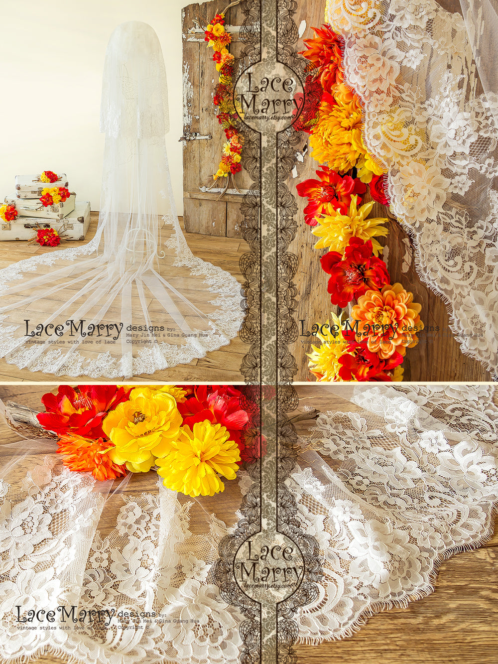 Two Tiers Wedding Veil