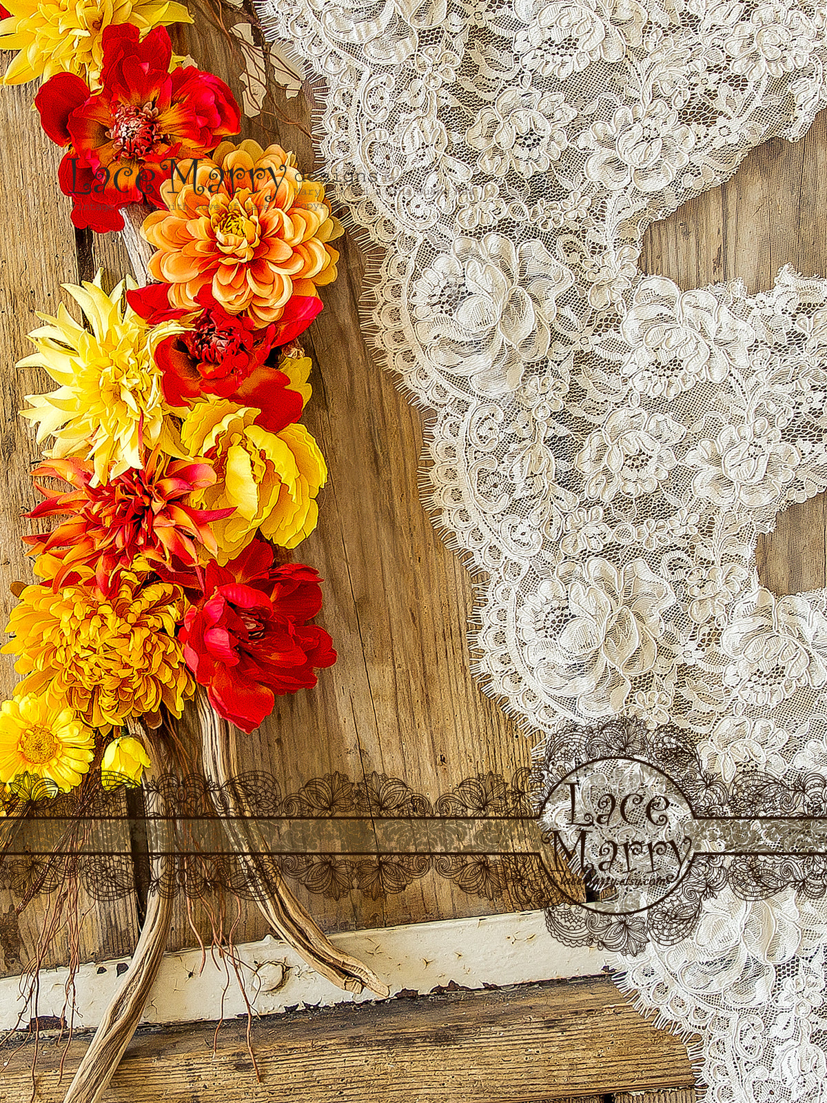 Lace Edge Bridal Veil