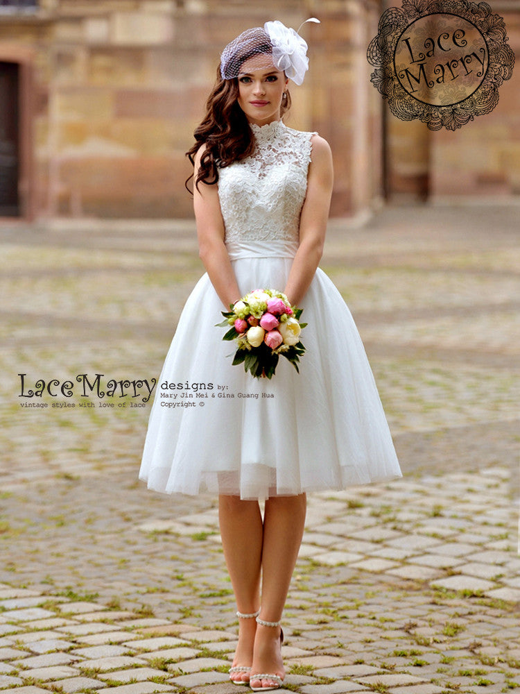 short lace dress wedding Off Shoulders Short Prom Dress with Sleeves outs and also achieving a slight high Ravella | Short Wedding Dresses