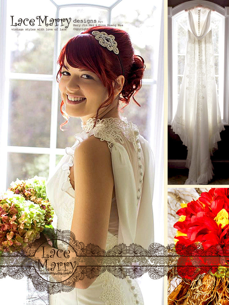 Modest Bohemian Wedding Dress