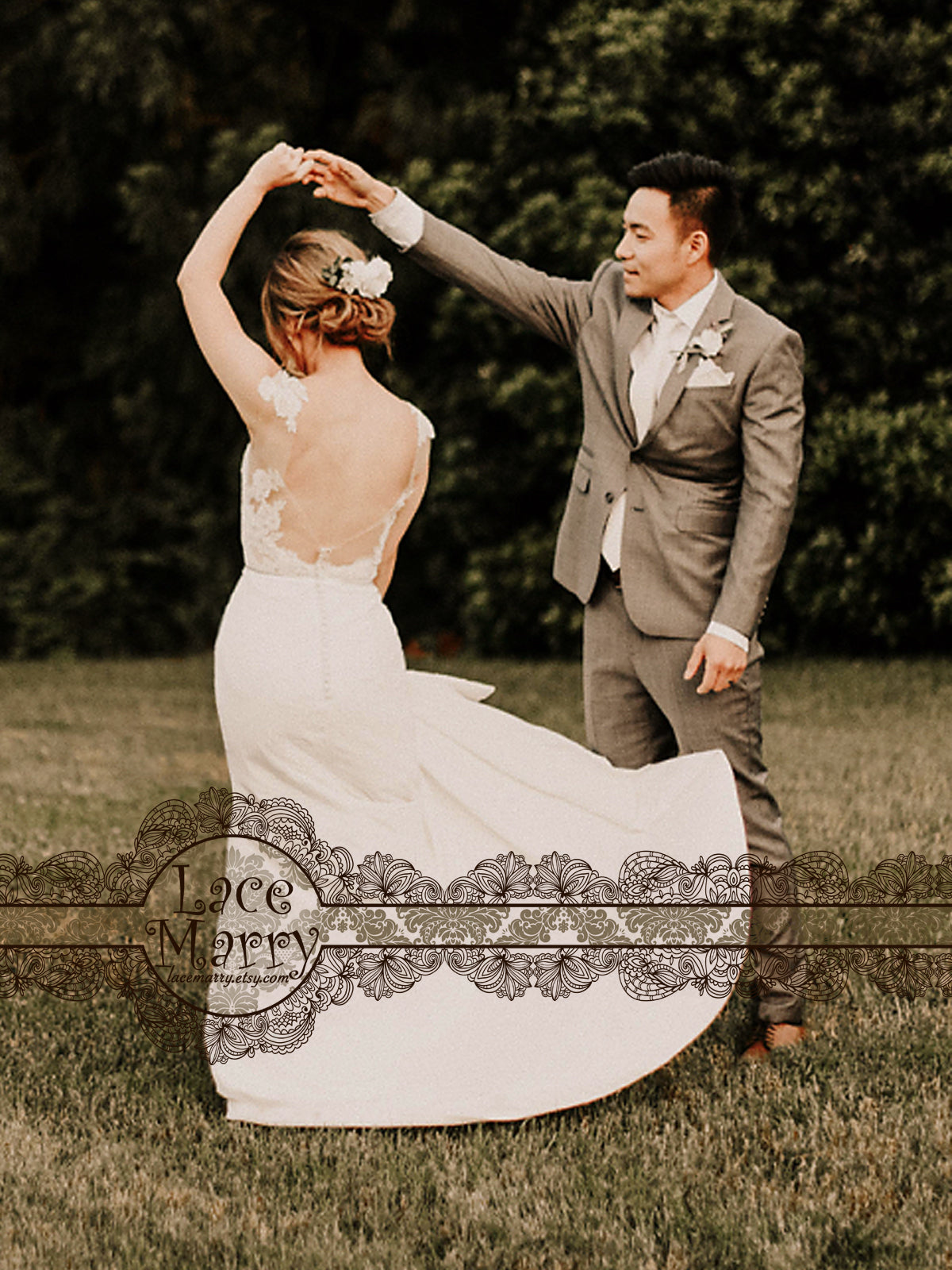 Wedding Dress with Body Hugging Silhouette