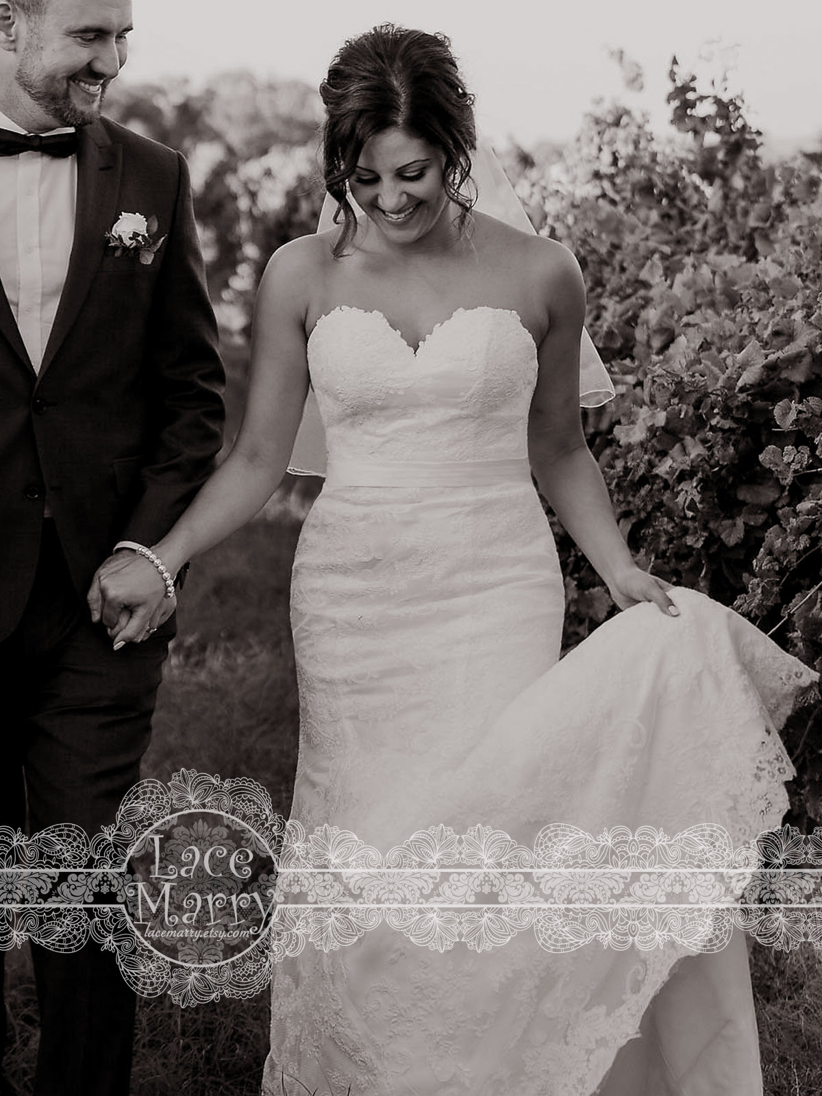 Wedding Dress with Fitted Trumpet Silhouette