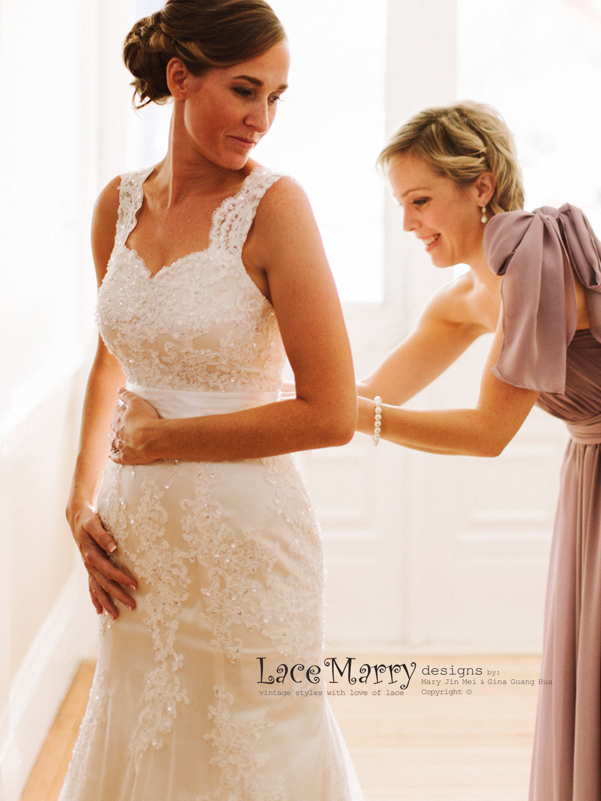 Lace Wedding Dress with Sweetheart Neckline