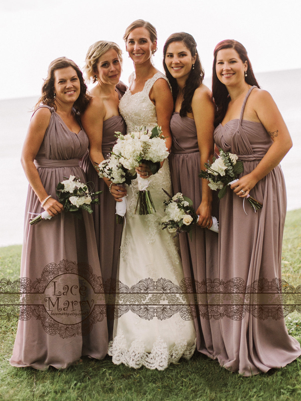Long Floor Length Wedding Dress in Ivory Color