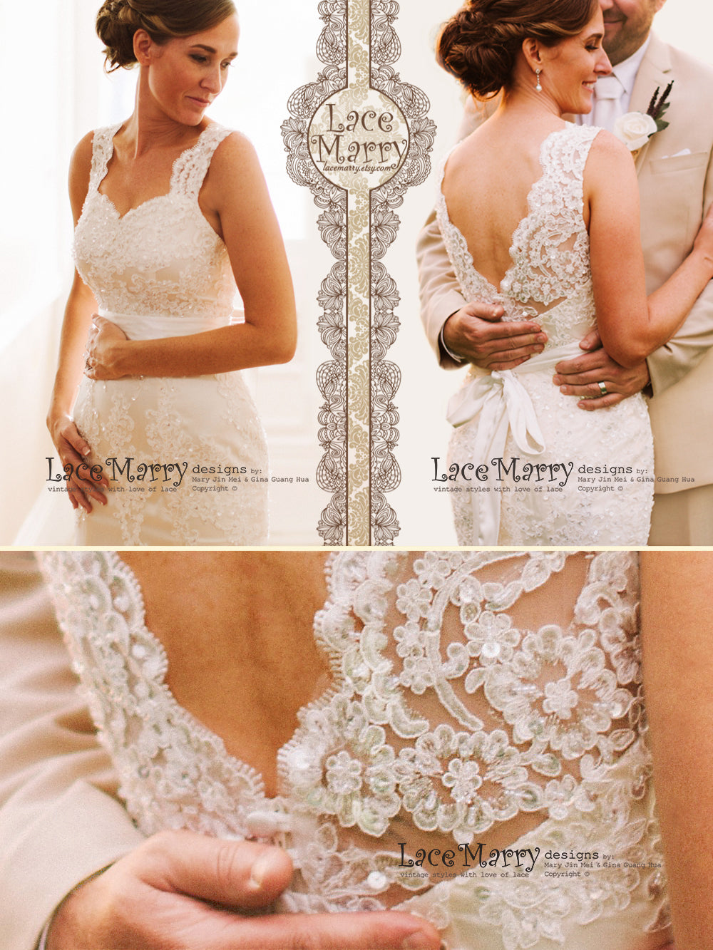 Gorgeous Fit and Flare Shape Wedding Dress with Beading