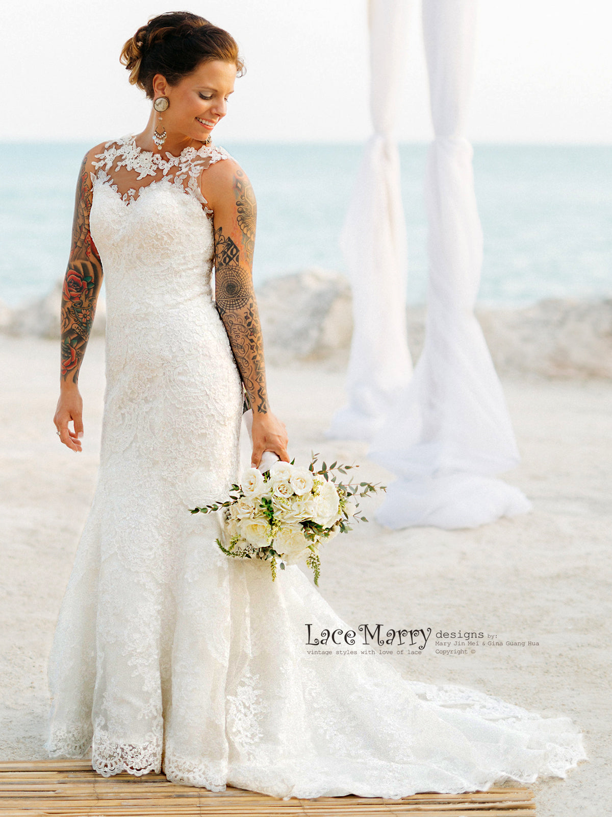 Vintage Lace Wedding Gown Designers