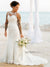 Fitted Lace Wedding Dress with Illusion Neckline