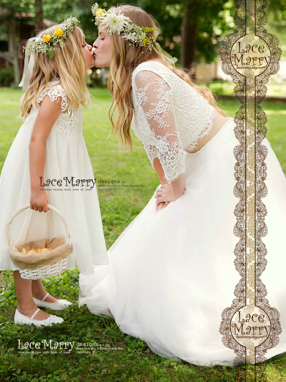Amazing Two Piece Wedding Dress