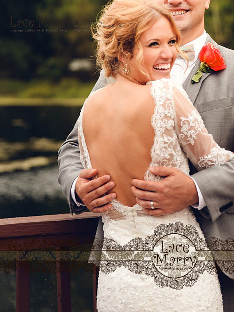 Open Back Sexy Wedding Dress