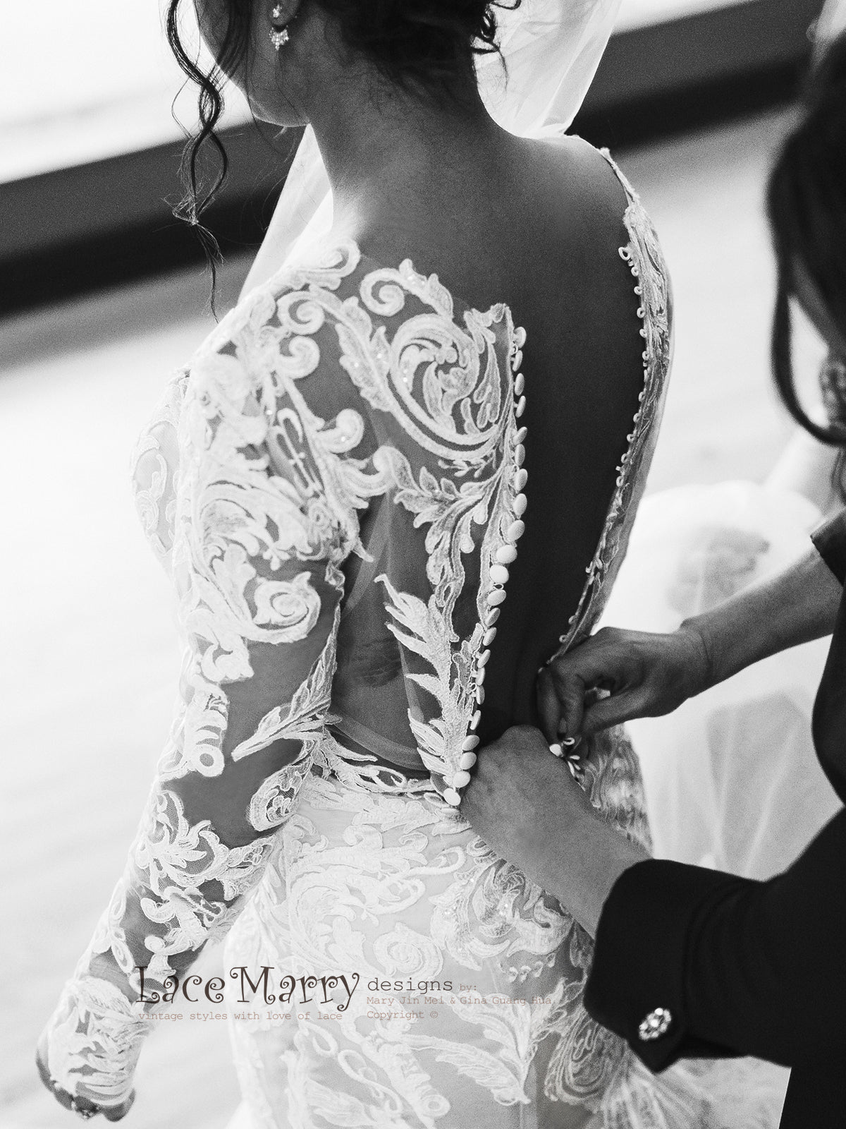 Breathtaking and Unique Lace Wedding Dress in Mermaid Style