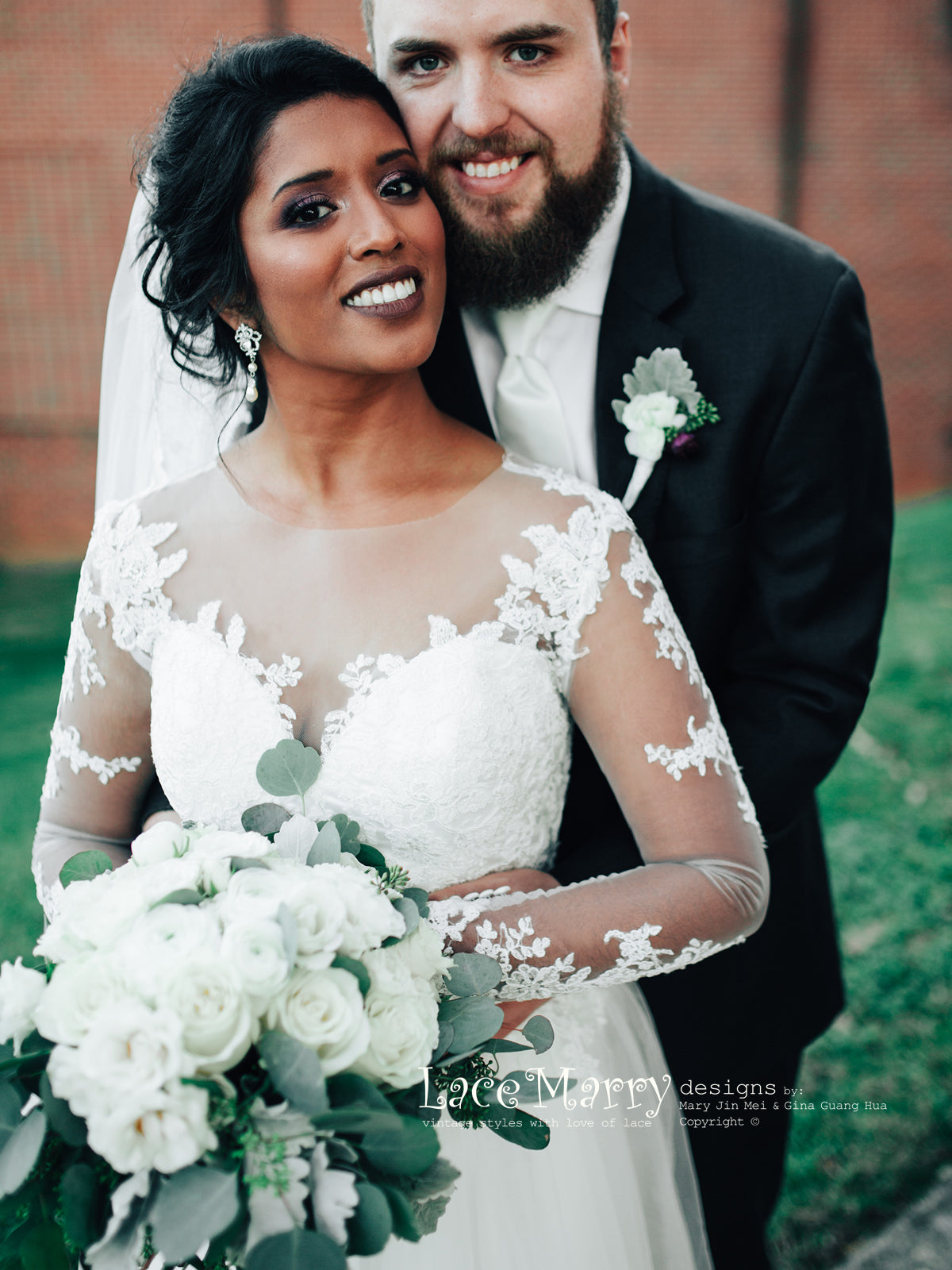 Transparent Lace Wedding Dress