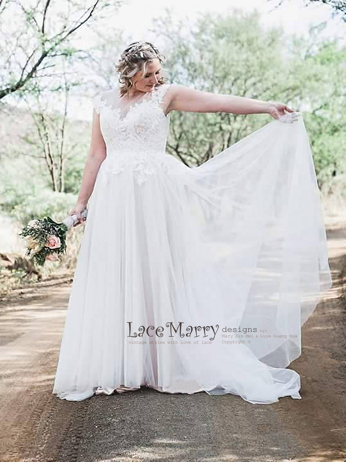 Bohemian Airy Wedding Dress