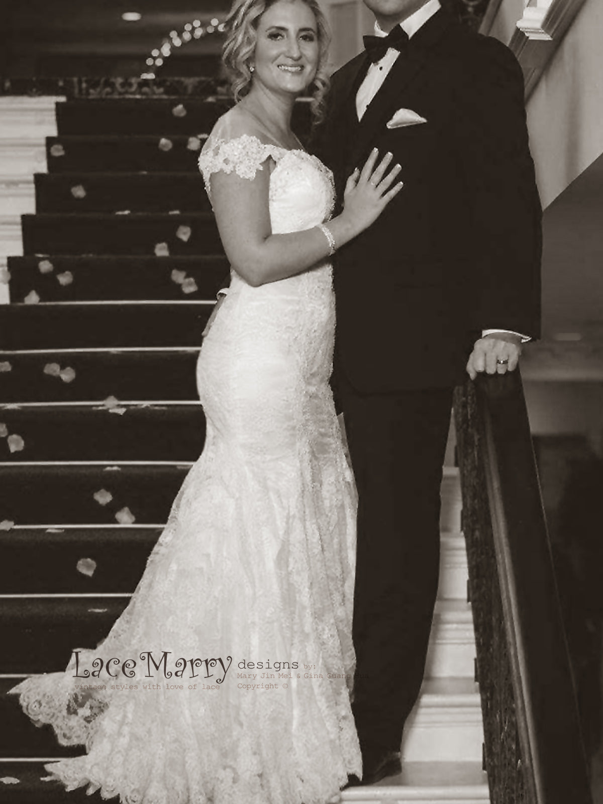 Fit and Flare Style Lace Wedding Dress