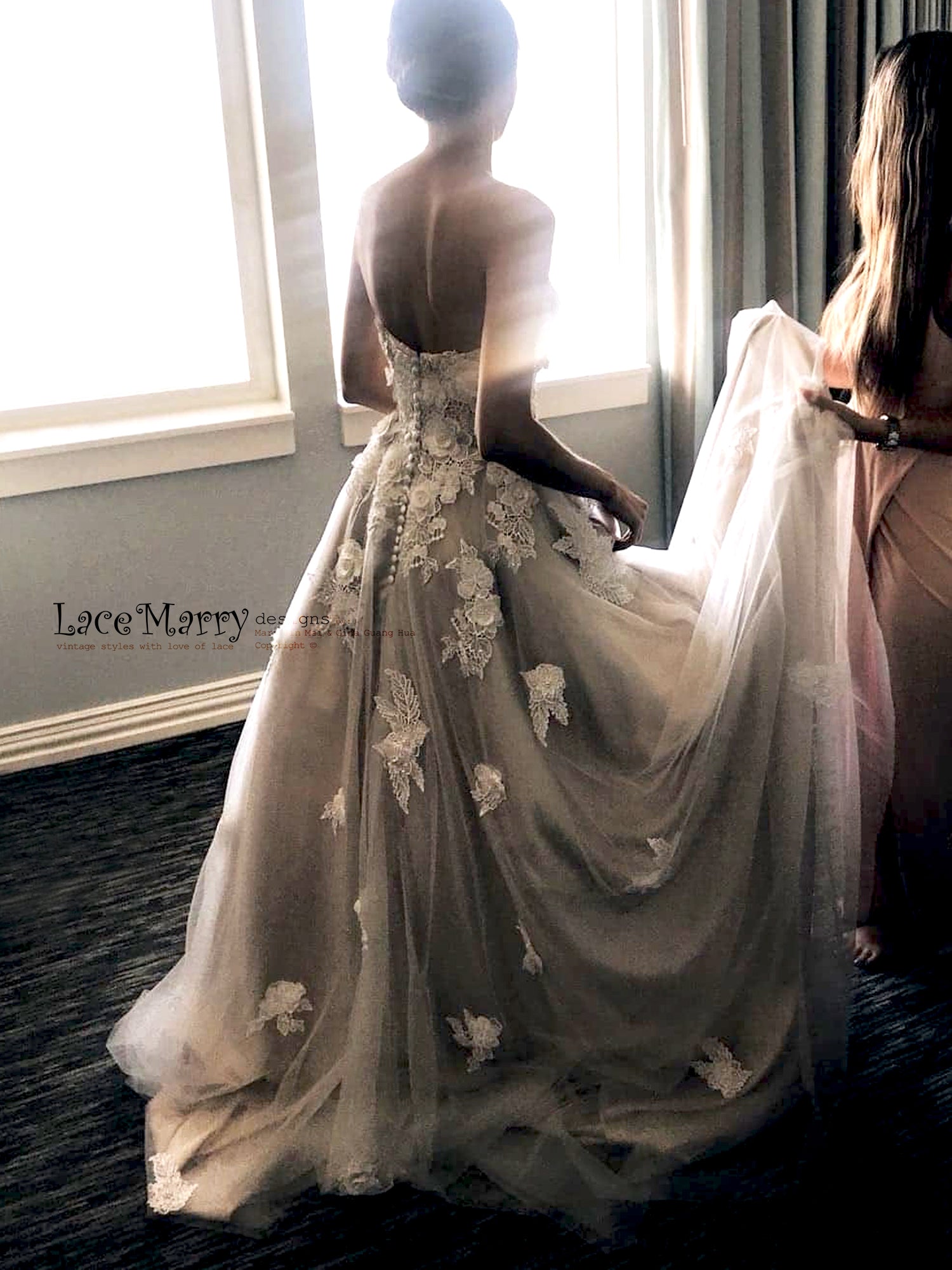 knee length dresses for ladies Simple Grey Rustic Wedding Dresses Lace Appliqued Chiffon Wedding Dres –  Viniodress