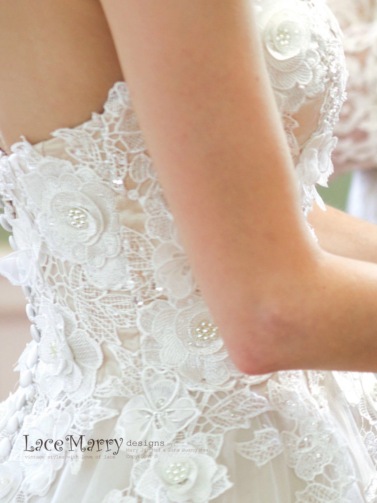 Ivory Wedding Dress with Beading