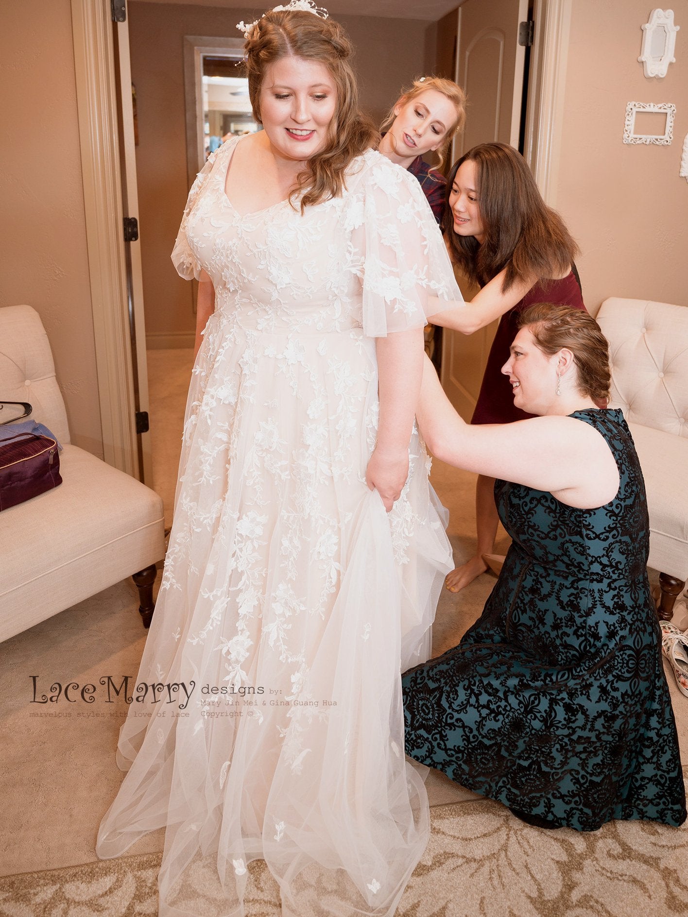 Plus size 2025 hippie wedding dresses