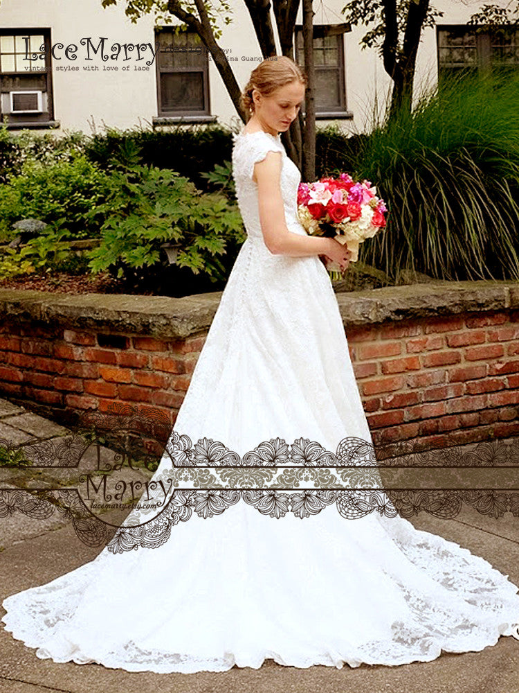 Custom Made Elegant Wedding Dress 