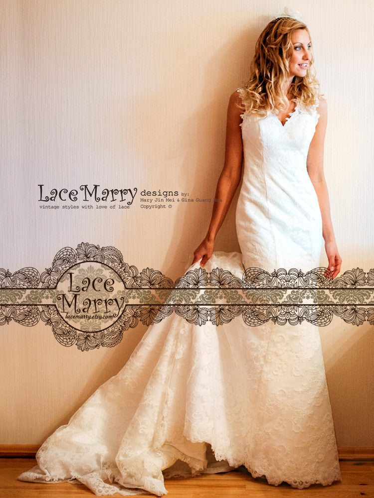 Alencon Lace Gorgeous Wedding Dress