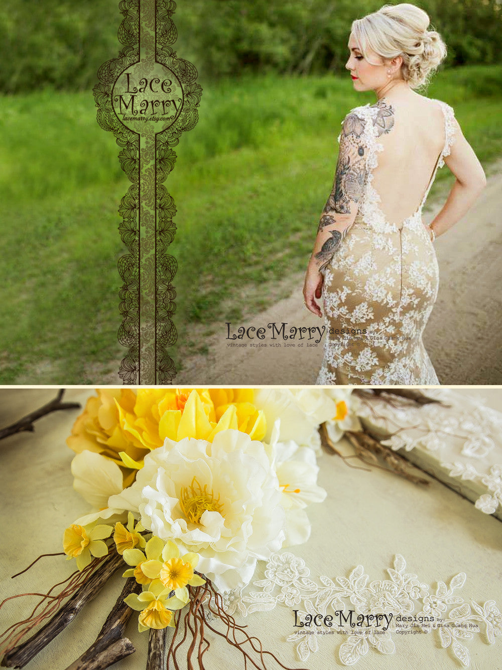 Fitted Shape Champagne Wedding Dress