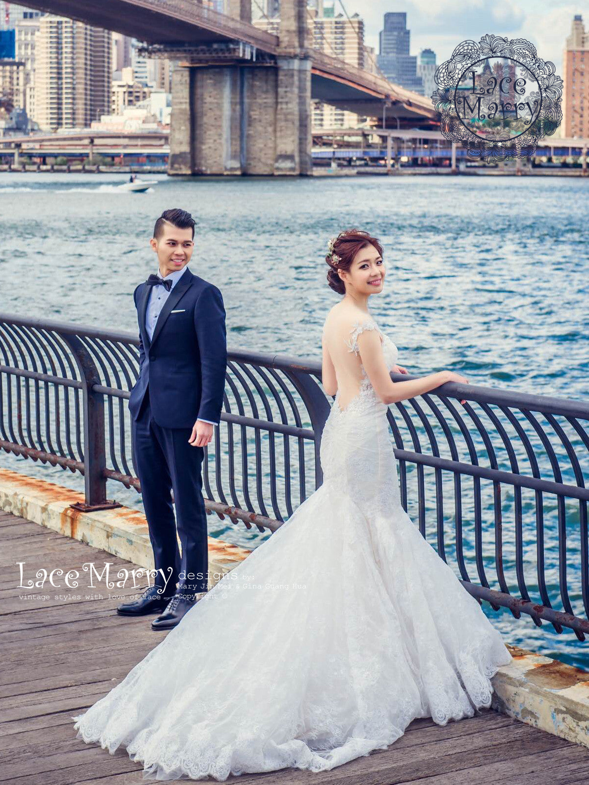 Sexy Sheer Back Lace Wedding Dress