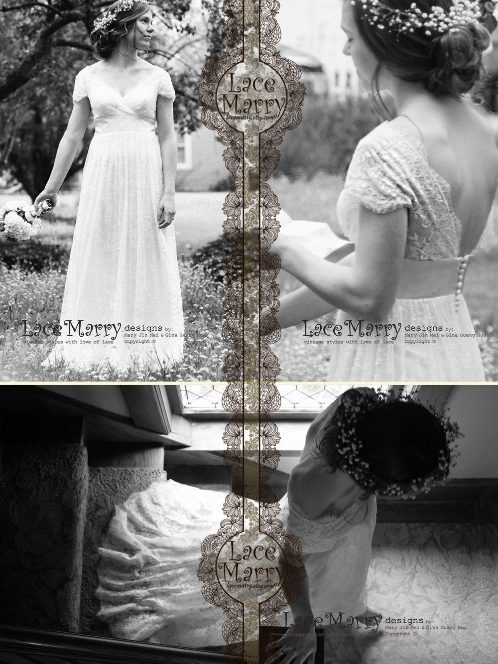 Boho Breezy Lace Wedding Dress