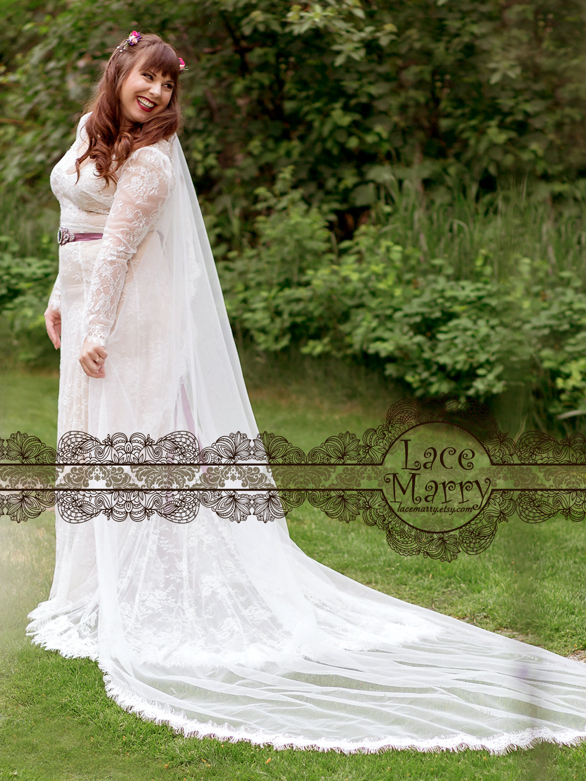 Bohemian Style Lace Wedding Dress