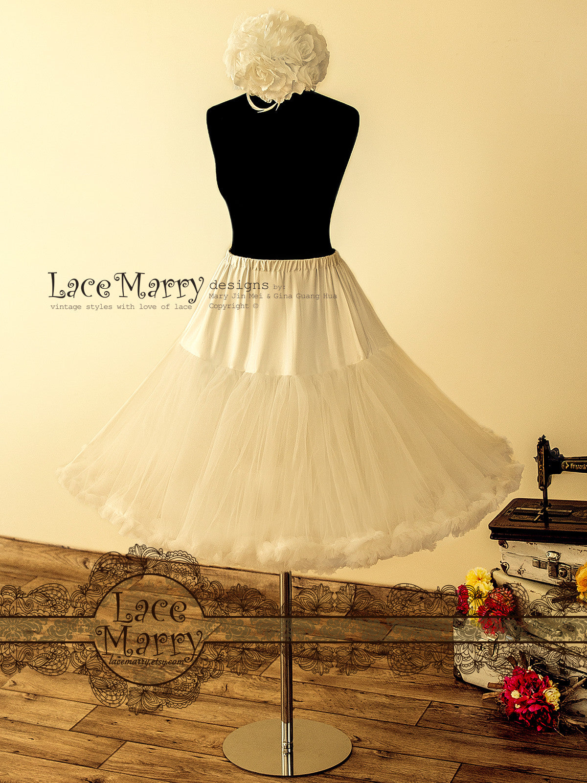 50s Style Circle Cut Petticoat