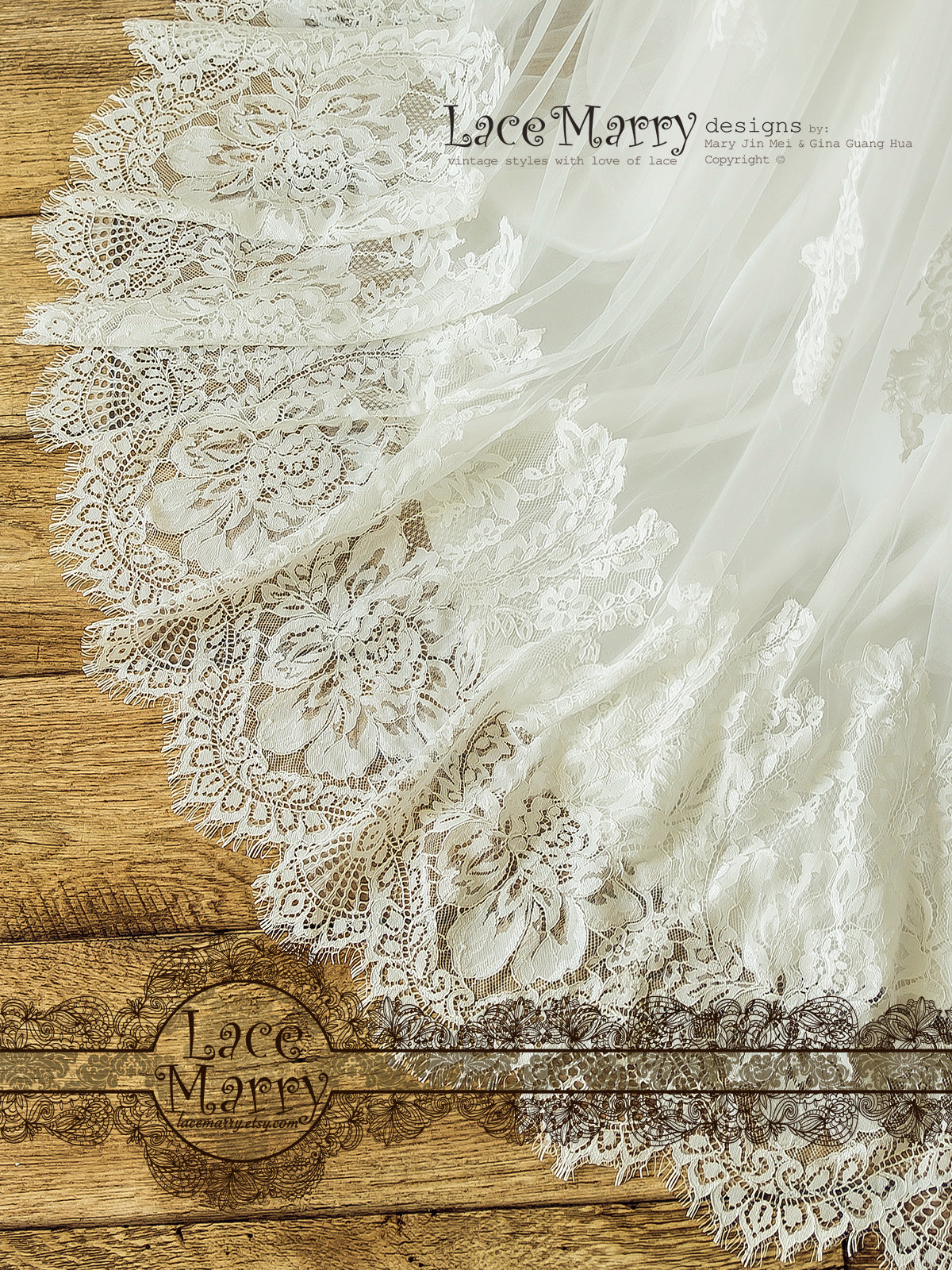 Chantilly French Lace Wedding Dress