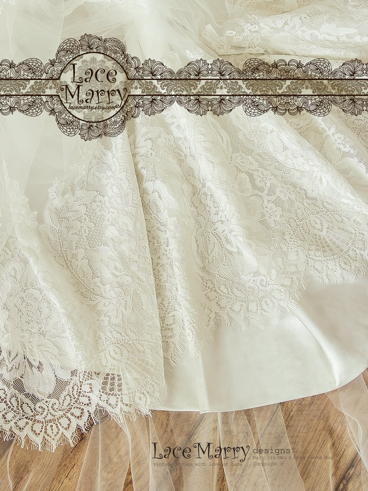 Ivory Underlay Lace Wedding Dress