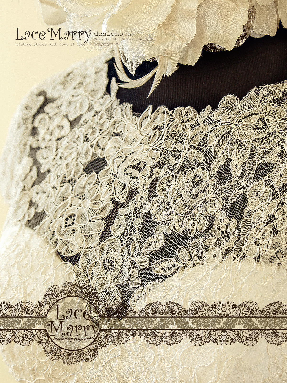 Alencone Lace Applique Bolero