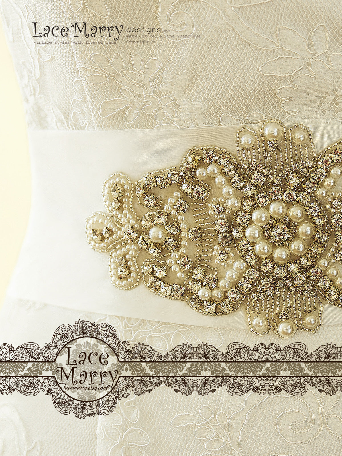 Beaded Embellishment Sash