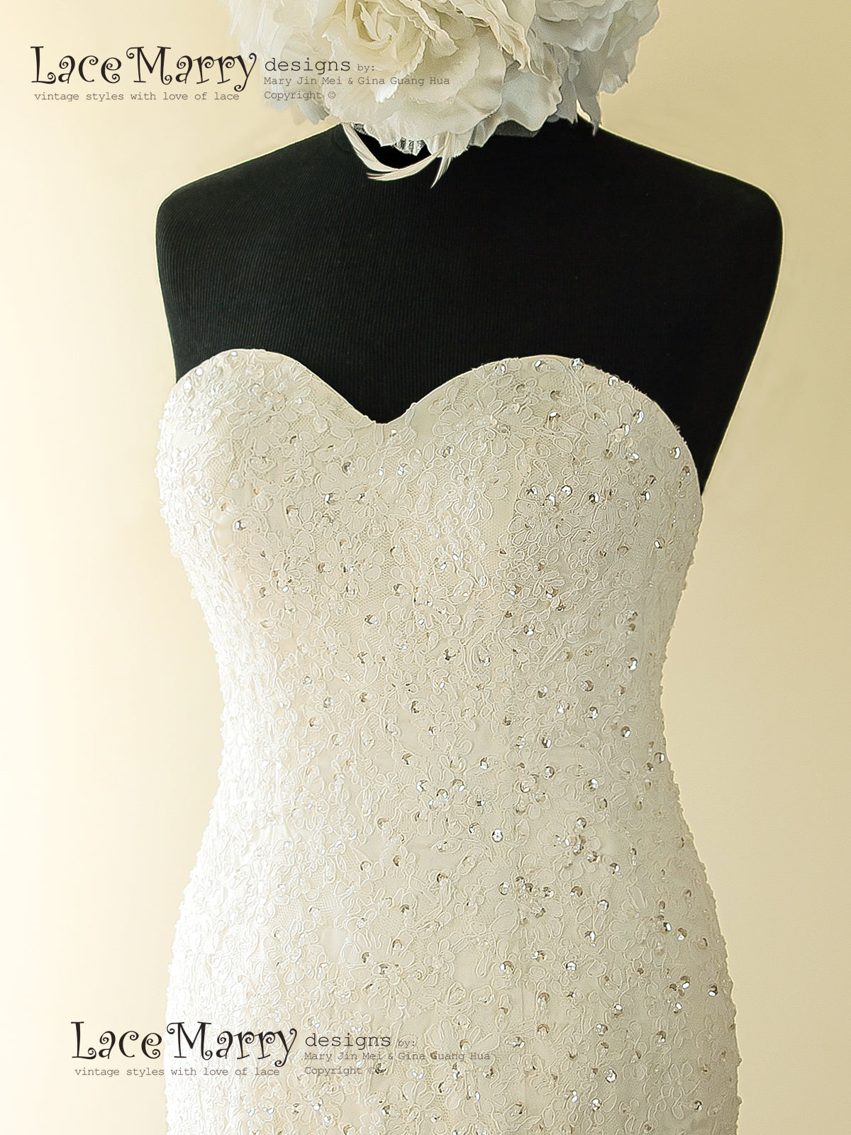 Lace Wedding Dress with Sweetheart Neckline