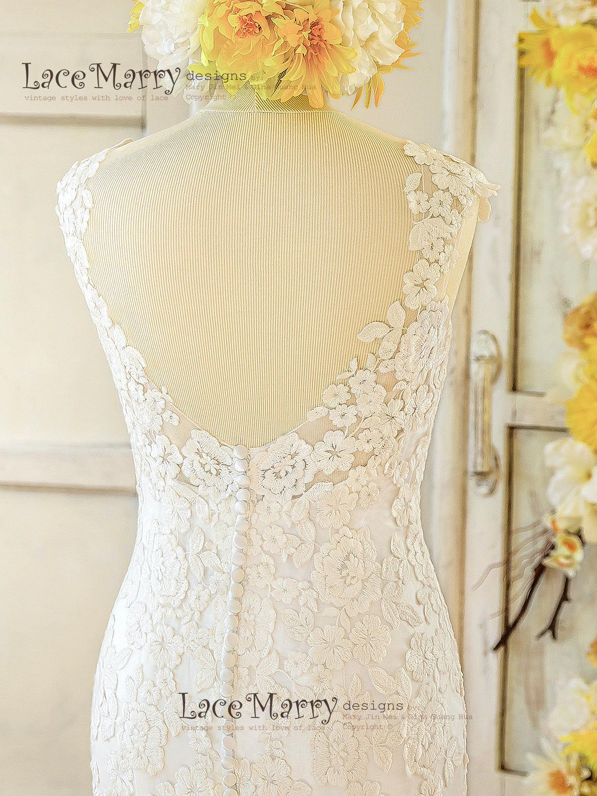 Open Back Wedding Dress from Lightweight Fabrics