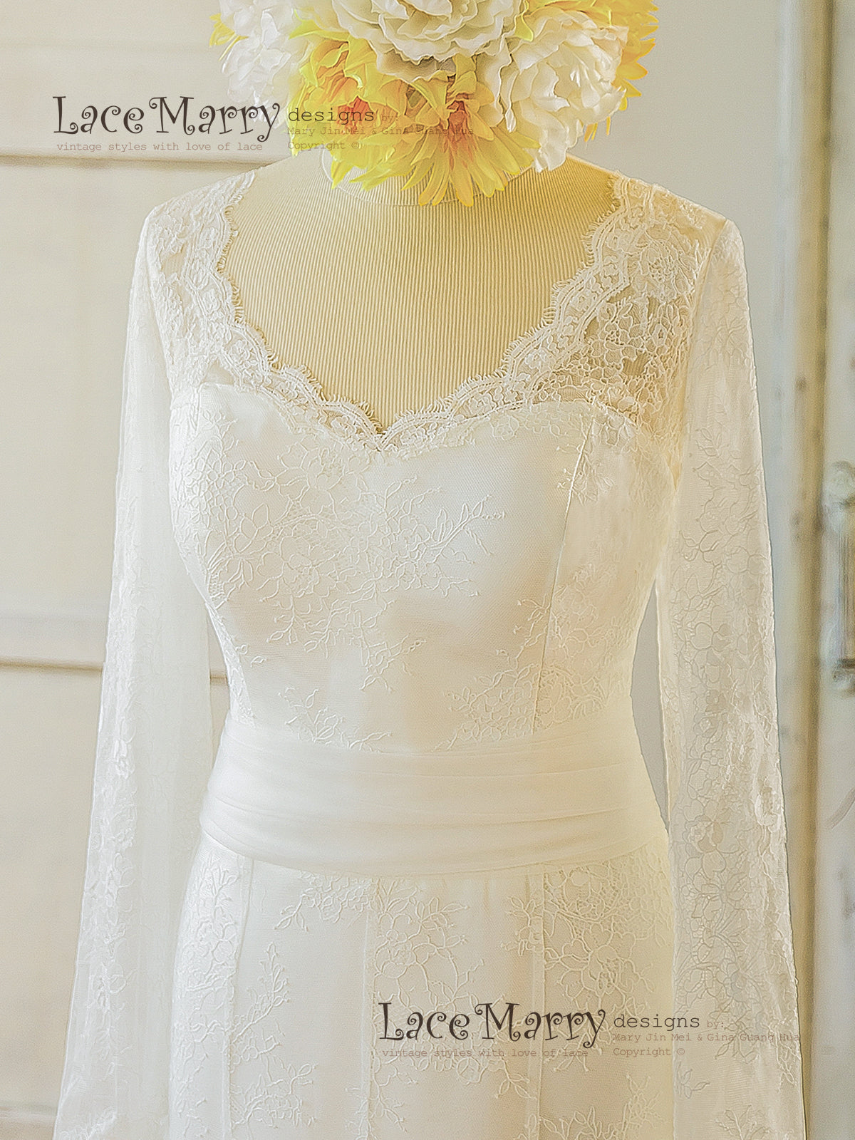 Long Sleeve Lace Wedding Dress