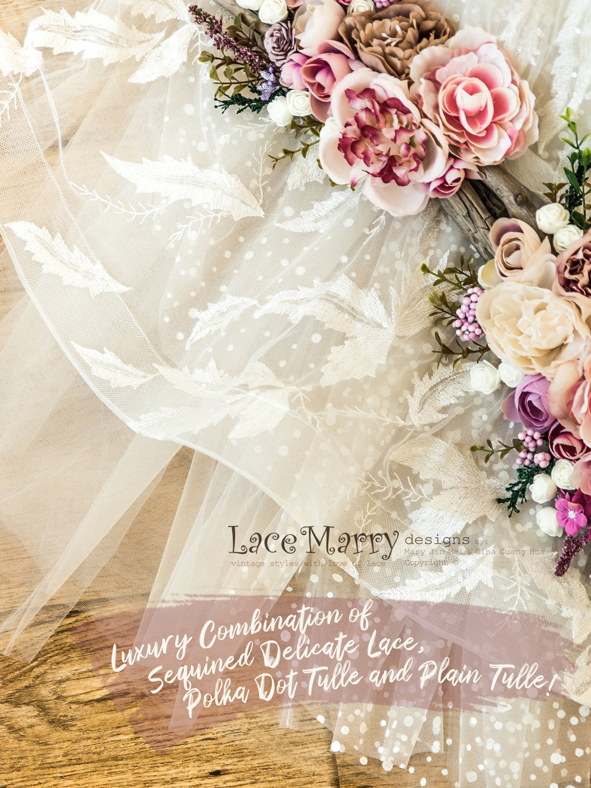 Gorgeous Feather Pattern Lace Detail