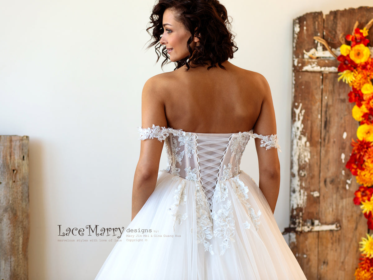 Summer Wedding Dress with Off Straps
