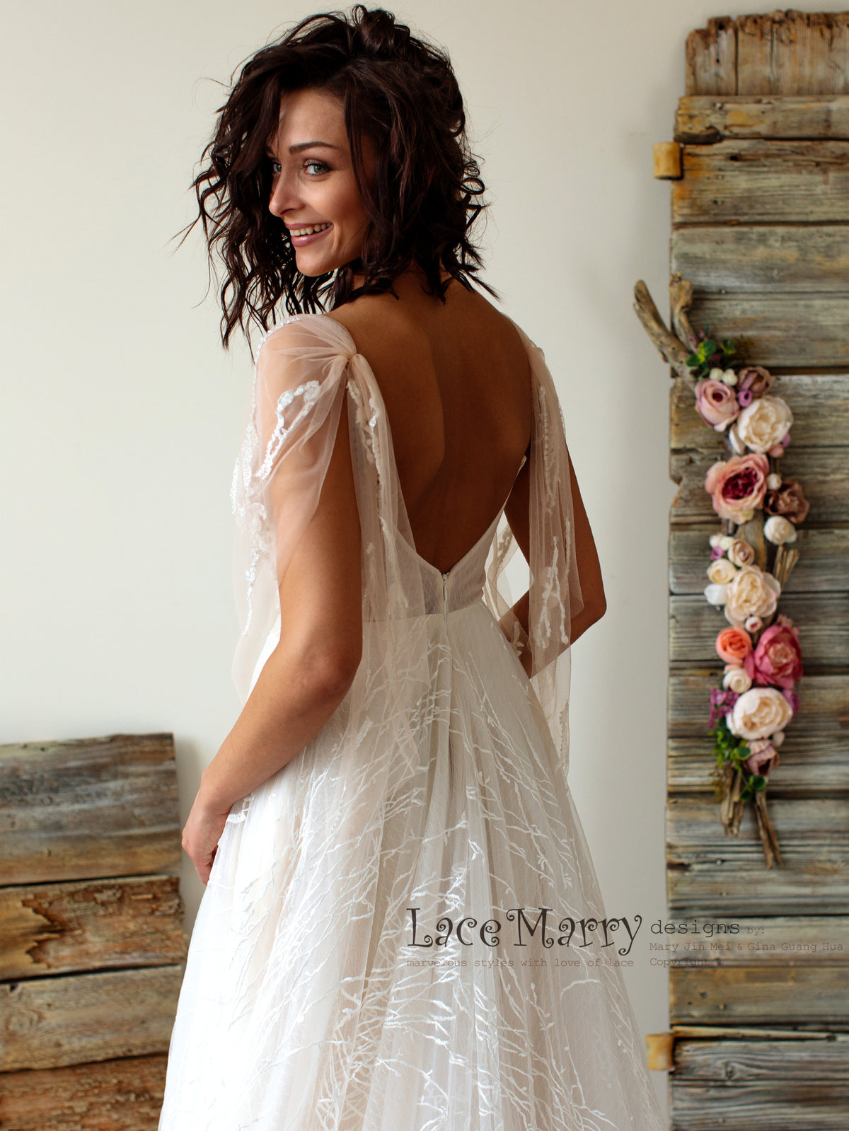 V Back Wedding Dress