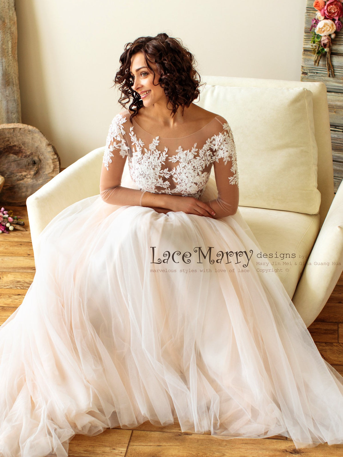 Amazing Ombre Tulle Skirt with Sexy Lace Top