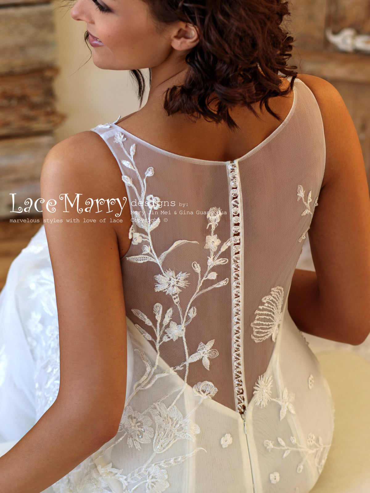 Sexy Low Back Wedding Dress